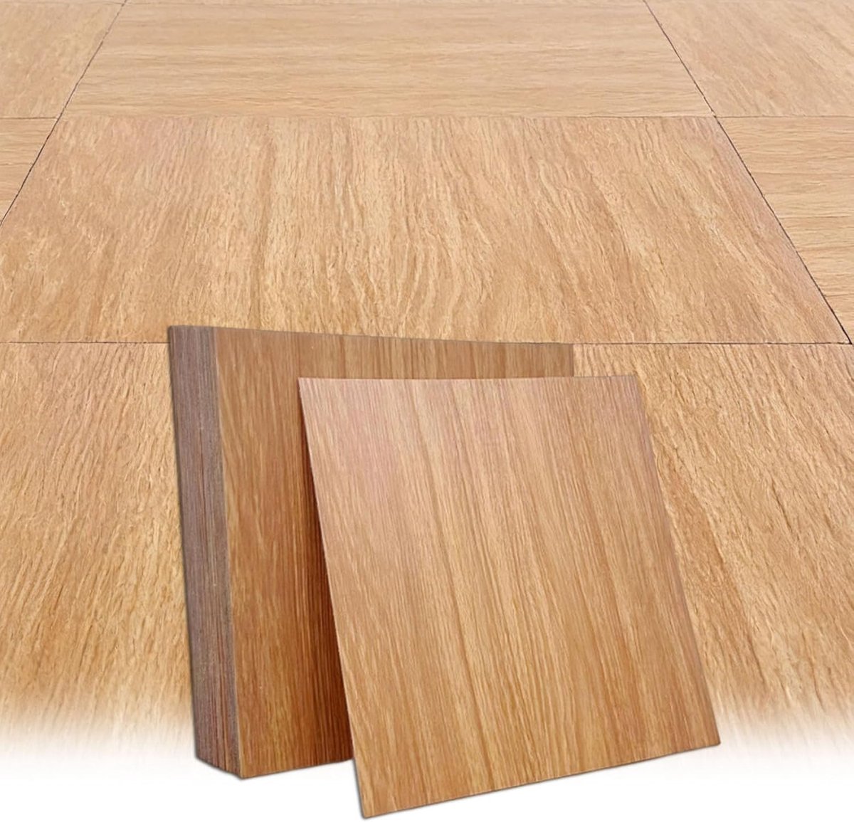 Wandpanelen Zelfklevend - PVC Vloertegels - Muur Decoratie - 3D Houtnerf - 30 x 30 cm - Ho