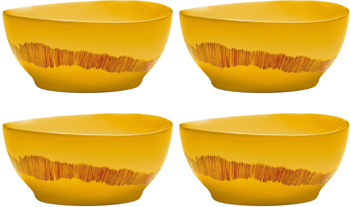 Serax - Ottolenghi Feast - Kom S - Geel/Rood - 16 Ø - 4 stuks