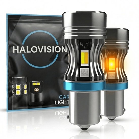 HaloVision Turbo LED BAU15S PY21W Amber Oranje 30W - Canbus Knipperlicht Lampen Set van 2 voor Richtingaanwijzers 12V Plug en Play