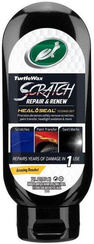 Turtle Wax Scratch Repair & Renew – Verwijdert kleine krassen en wervelingen – Herstelt glans – Voor alle lakken - Handmatig of machinaal - 207 ml