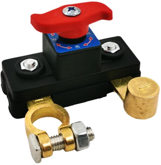 Accu-uitschakelaar, messchakelaar, accuscheidingsschakelaar, bediening voor het loskoppelen van de auto-accu, 12V 24V accustroomonderbreker