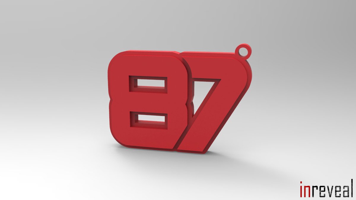 Sleutelhanger F1 '87' Oliver Bearman (Formule 1) - 48x37x5 mm - Rood