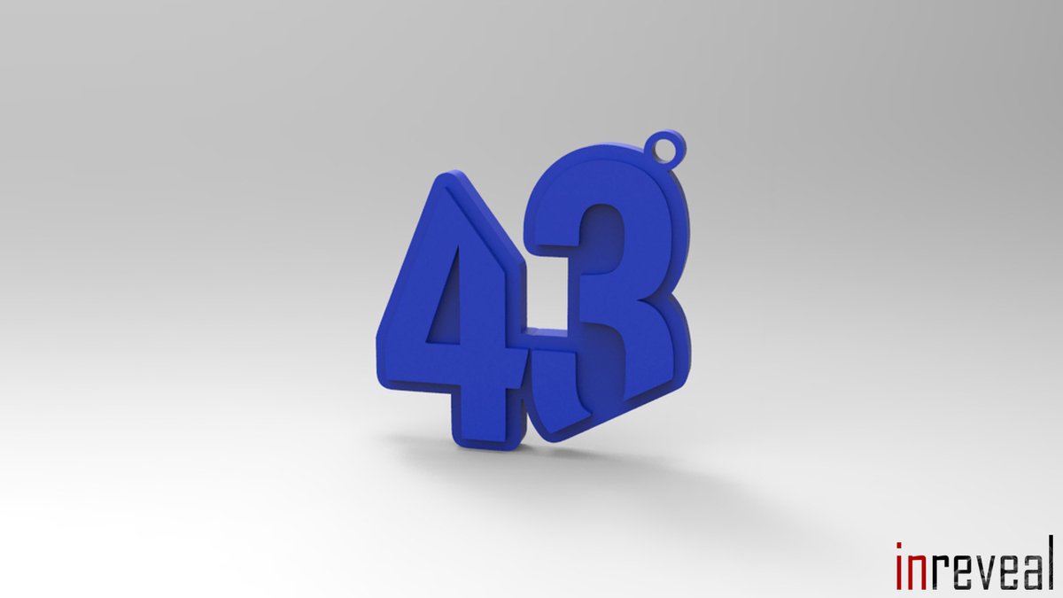 Sleutelhanger F1 '43' Franco Colapinto (Formule 1) - 43x44x5 mm - Blauw (mat)