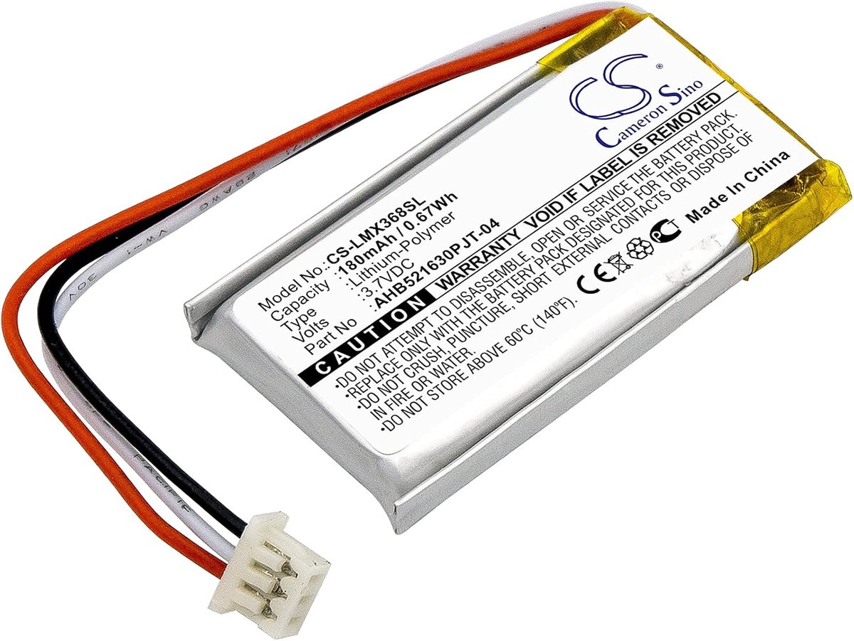 Vervangende Accu - Reserve Batterij - Apparaat Energie - 37 Volt 180mAh - 067Wh