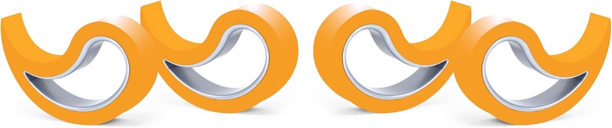 Deurstopper Set - Raamstopper Keuken - Ventilatie Binnen - Duurzaam Elastomeer Materiaal - 168 Gram Gewicht - Oranje