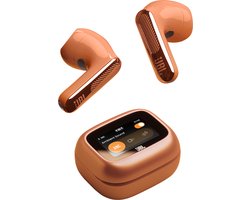 JBL Live Flex 4 – Draadloze Oortjes met Noise Cancelling – Smart Case met Touchscreen – Bluetooth Draadloos Oordopjes – 50 uur – Waterdicht – IP54 - Oranje