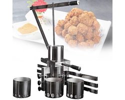 Kroketmachine RVS - Gehaktbalvormer - Snel Ballen Maken - Multifunctioneel Ontwerp - 133x30CM - Zilverkleurig