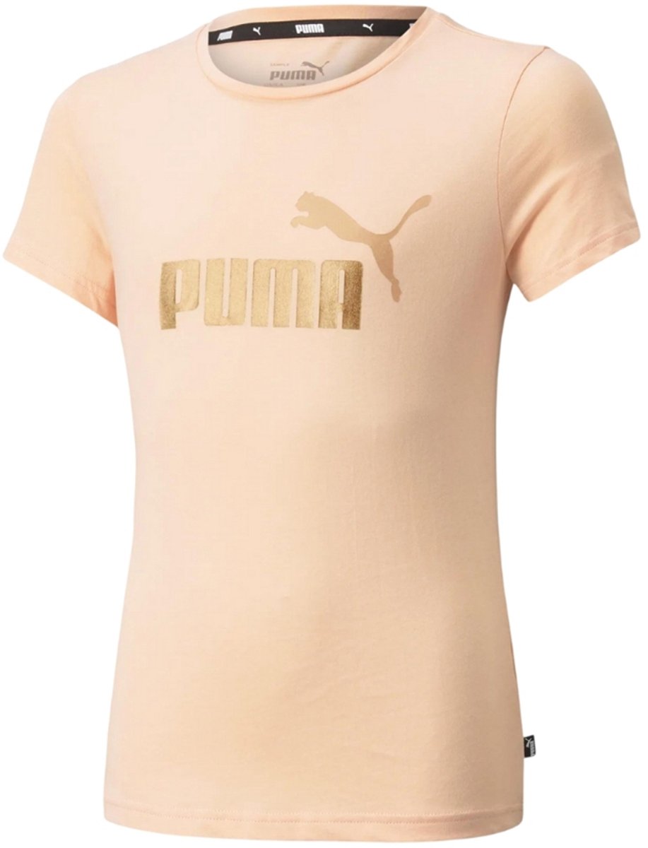 Puma T-shirt Kinderen ESS+ Logo Tee Perzik