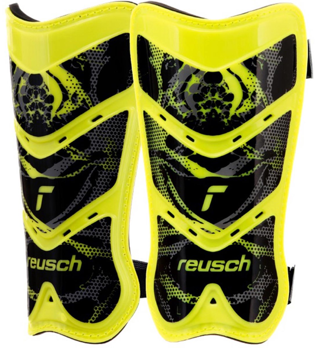 Reusch Scheenbeschermers Voetbal Shinguard Attrakt Lite Geel-Zwart - Maat S