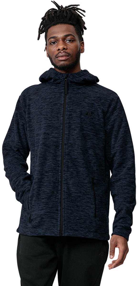 4F Sweater Heren Fleeceowa Donker Donkerblauw Mêlée