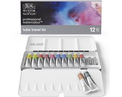 Winsor & Newton Professional Water Colour 12 tubes 5ml Light Weight Metal Box