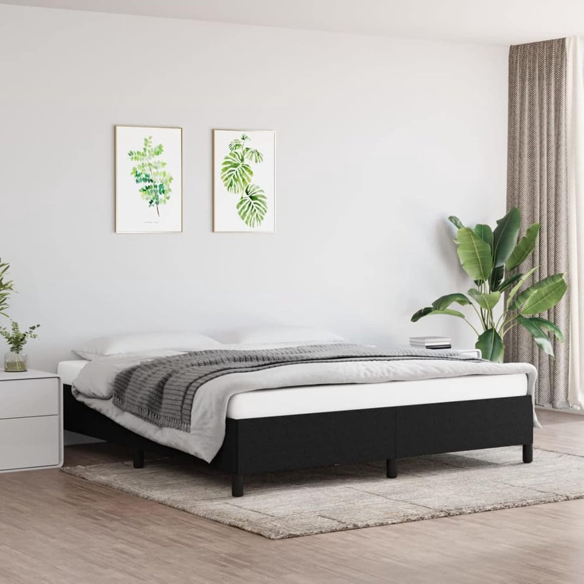 Bedframe van stof - Modern slaapmeubel - Rustige nachtrust - Gezellige slaapkamer - 180 x 