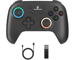 Anbernic RG P01 - Draadloze Game Controller - Bluetooth & 2.4GHz - Hall Effect Joysticks - RGB Verlichting - Oplaadbare Batterij - Multi-Platform Compatibel - Ergonomisch Design - Zwart