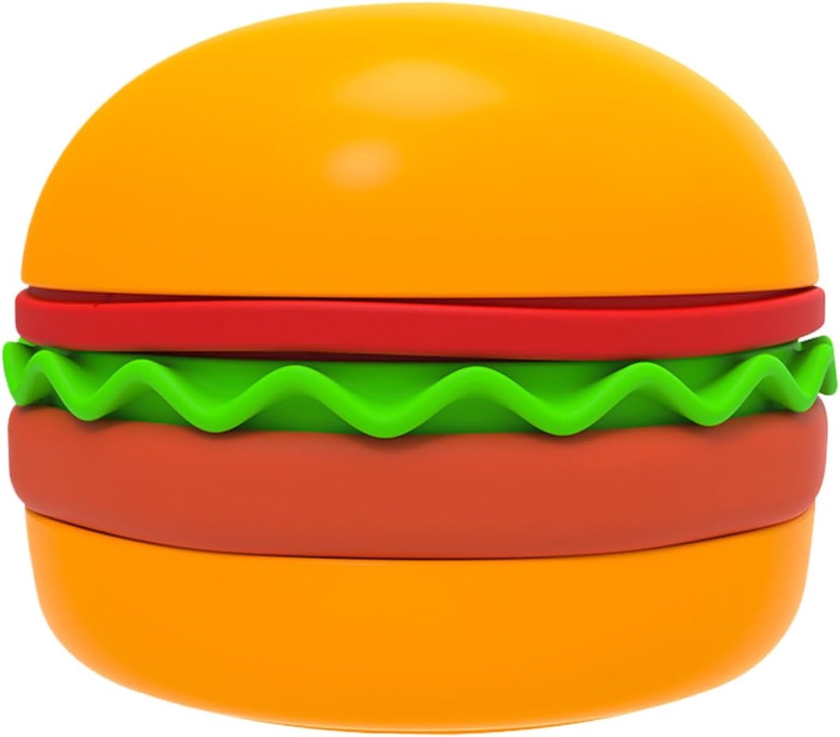 Honden Voerbak - Interactieve Voerbak - Langzaam Eten - Hamburger Design - 16x16x12 cm - Oranje