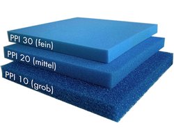 Filterschuim Mat - Filter Spons - Aquarium Reiniging - Grof Poriën - 50x50x5 cm - Blauw