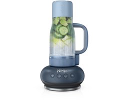 Ninja BlendBoss Blender met rietje en lekvrij deksel - 1100 watt - Blend IQ, Smoothie IG, Ice Crush IQ en Pulse - CyberSpace - DB351EUCY
