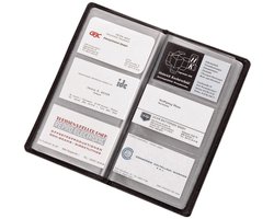 Alassio visitekaartalbum voor 120 visitekaartjes kunstleder