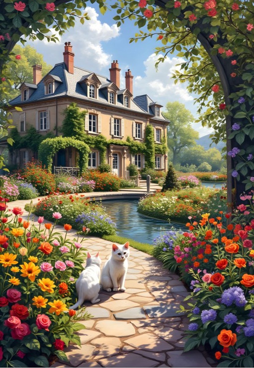 Alipson Puzzle bloemenboog cottage - legpuzzel voor kinderen.