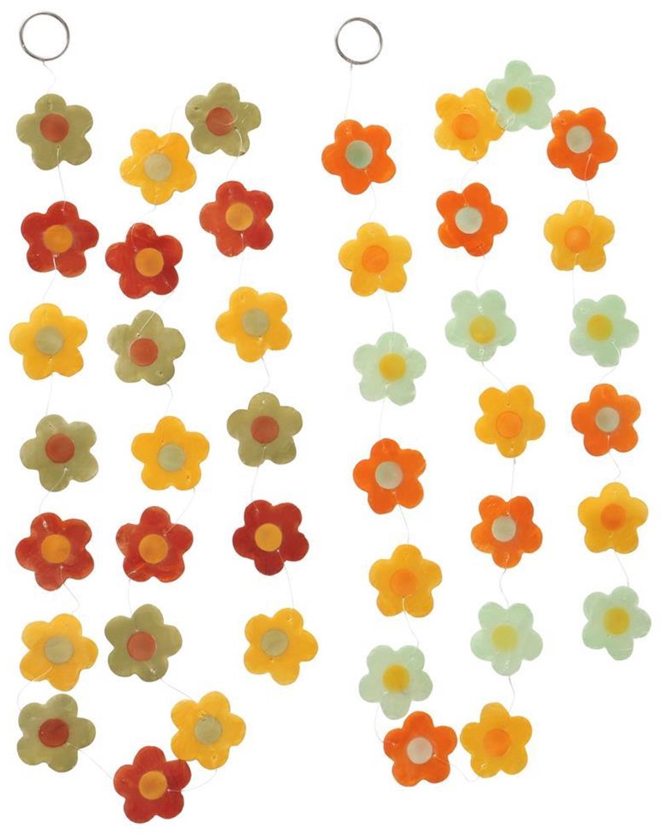 Boltze Home decoratieve capiz-slinger bloemen 178cm multicolor.
