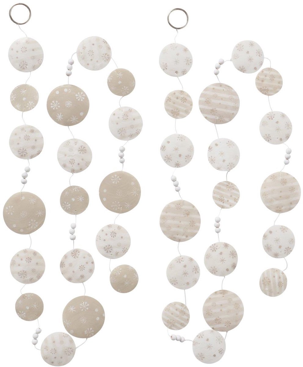 Boltze Home guirlande sneeuwvlok decoratie 180cm multicolor karton.