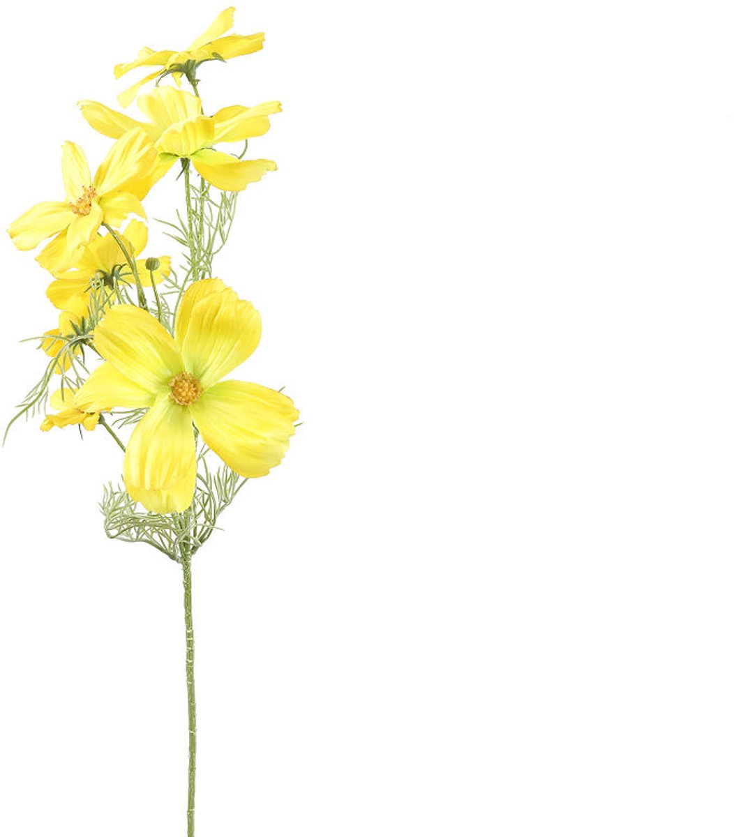 Countryfield kunstbloem decoratie Cosmos geel 74cm - kunstbloemen.