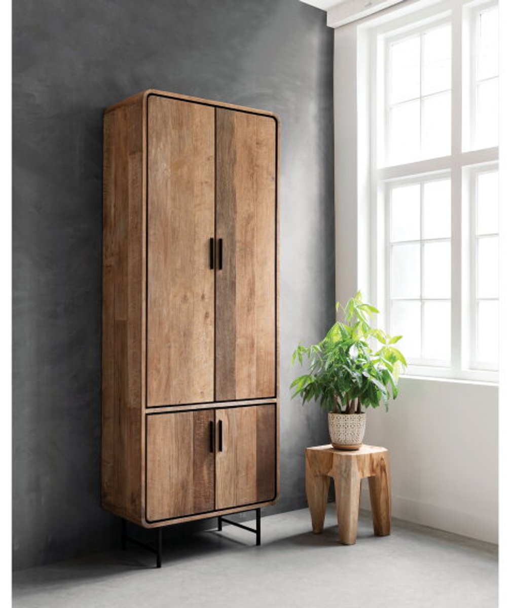 DTP Home Cupboard Evo, 4 doors,220x80x40 cm, recycled teakwood