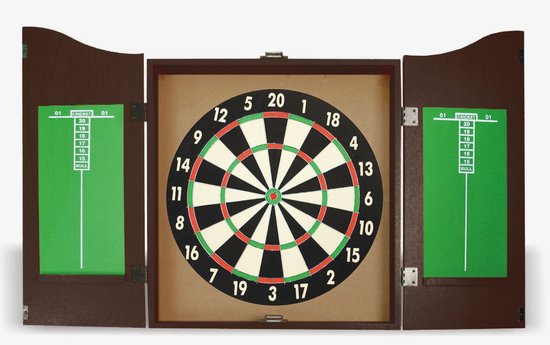 Equinox Dartbord Kabinet Set - Inclusief 6 dartpijlen - Paper Coil - Darts - Dartpijlen - Darts set - Veilig voor Kinderen van Equinox — afbeelding 4
