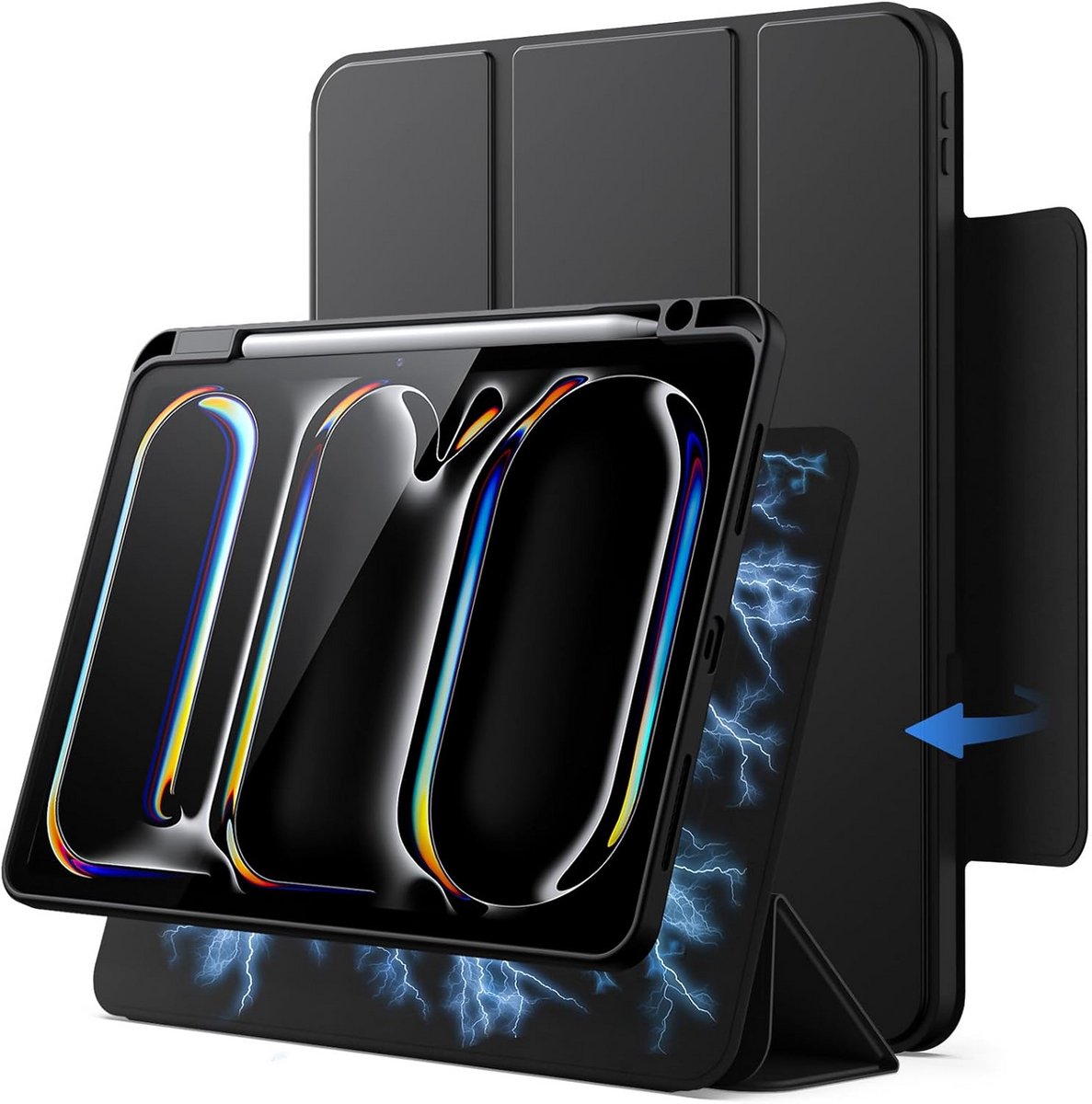 Magnetische Afneembare Rotating Hoes voor iPad Pro 11 Inch met Potloodhouder