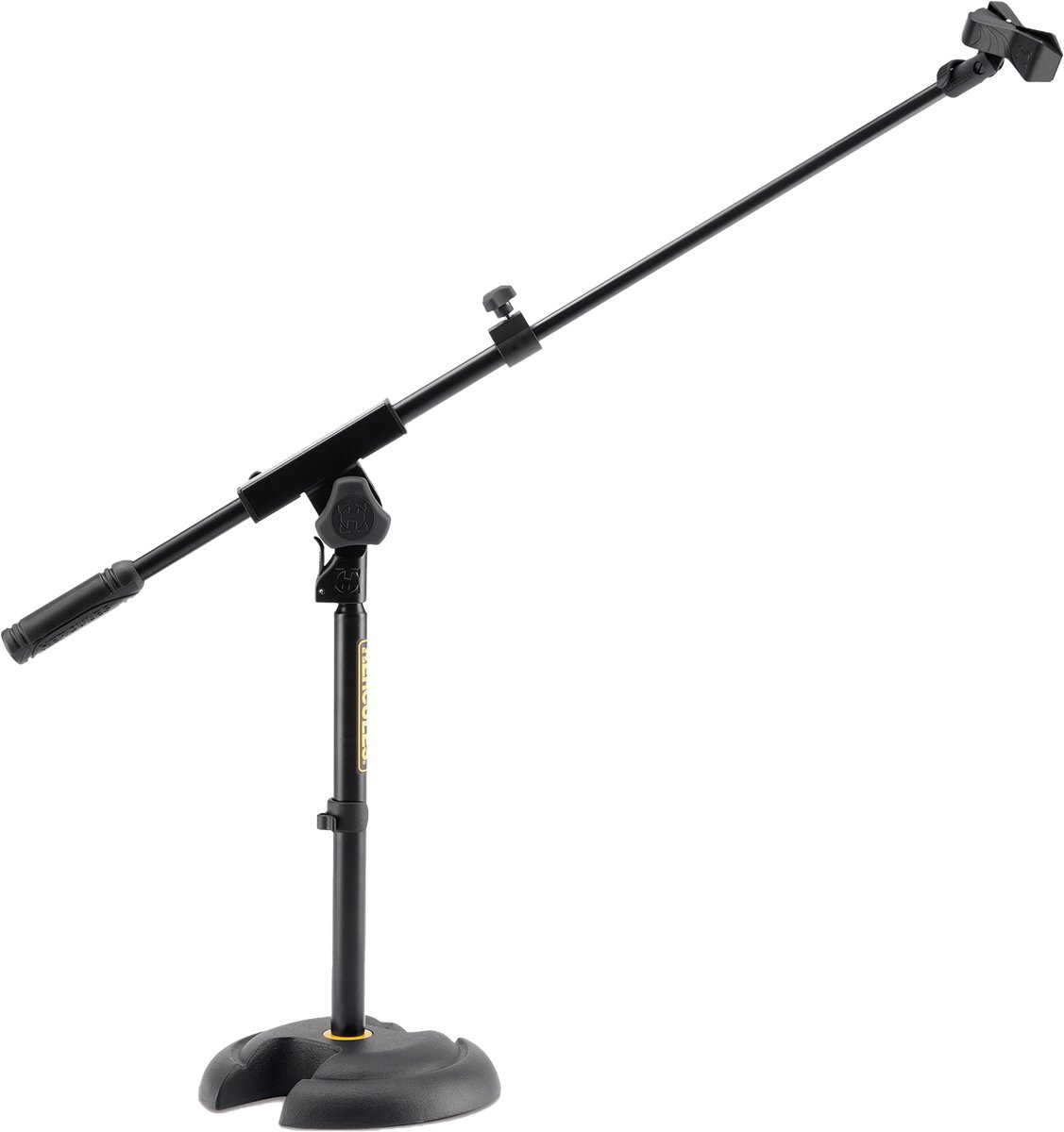 HERCULES Stands HCMS-120B microfoonstandaard, 44 cm, telescopische arm, gietijzeren voet