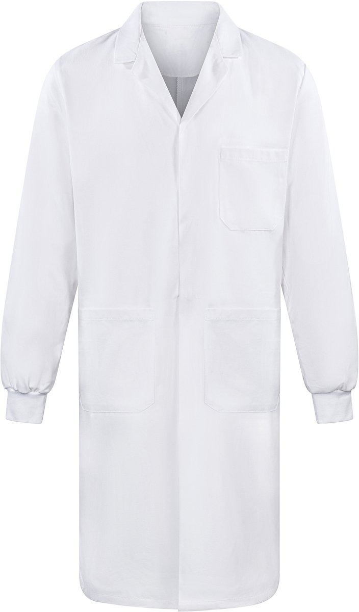 Doktersjas | Laboratoriumjas – Unisex Manchet 100% katoen – L OEKO-TEX standaard 100 gecertificeerd, uitermate geschikt voor professioneel gebruik.
