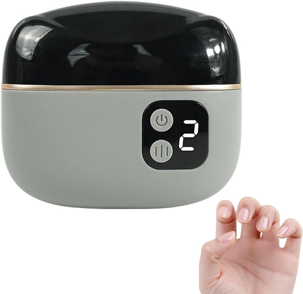 Nagelknipper - 2026 Elektrische nagelvijl - Elektrische nagelknipper - 3-in-1 knipper - Slimme nagelknipper - Draagbaar - USB oplaadbaar - Automatische knip- en slijpfunctie - Verlichting - Baby‘s - Kinderen - Volwassenen - Cadeau - Grijs