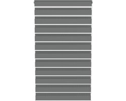 Aufun zebra rolgordijn – klemfix montage zonder boren – verduisterend en lichtdoorlatend – grijs – 60 x 220 cm