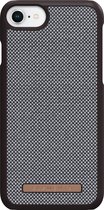 Nordic Elements Sif backcover voor Apple iPhone 6/7/8/SE 2020 -   Pied-de-poule bruingrijs / wit textiel
