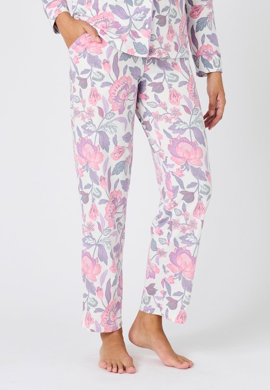 Damart - Pyjama en jersey à boutons - Femmes - Rose - 42-44 (M)