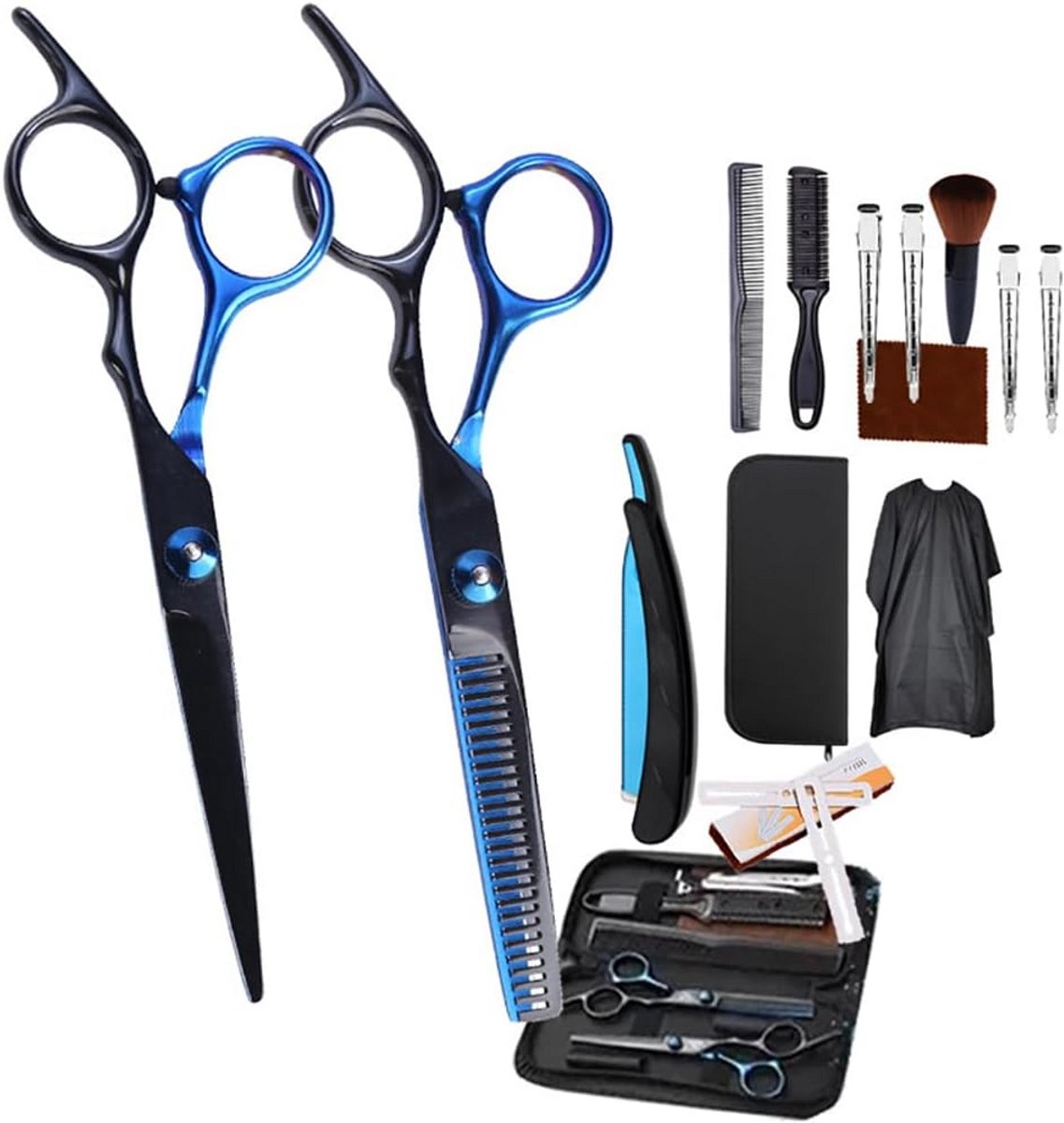 Professionele Haar Schaarderset 14 Delen Inclusief Effileerschaar en Accessoires