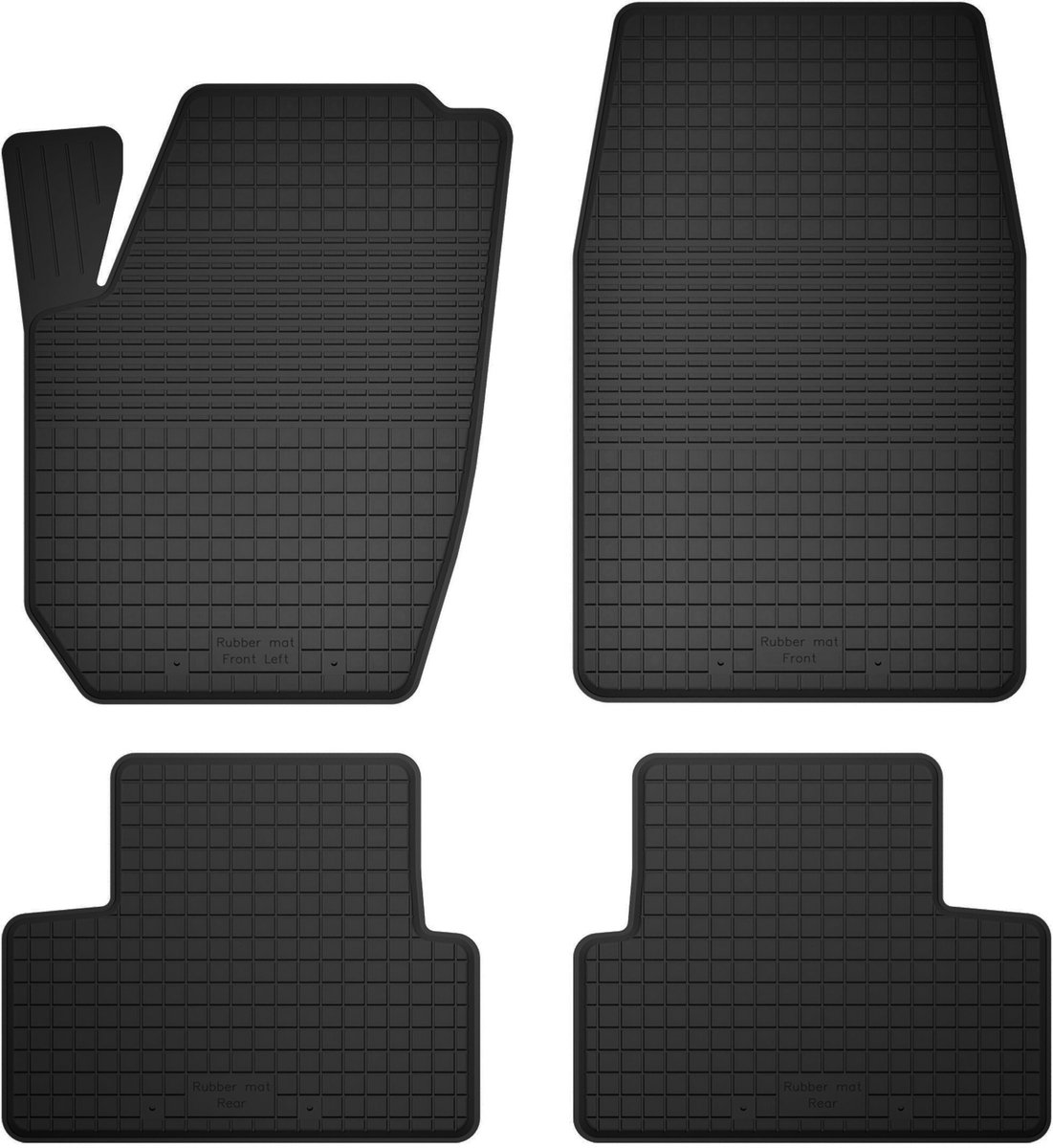 Wielganizator BasicProtect Serie - Rubberen Automatten - Citroen DS3 Cabrio - 1,5 cm Rand - Set van 4