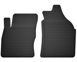 Wielganizator BasicProtect Serie - Rubber Auto Vloermatten - Nissan Qashqai +2 (2007-2013) - Voor - Zwart
