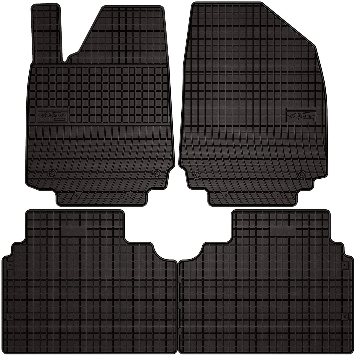 Wielganizator SolidPRO - Zwarte Rubbermatten - Hyundai Ioniq 6 - 2022 - Aangepast