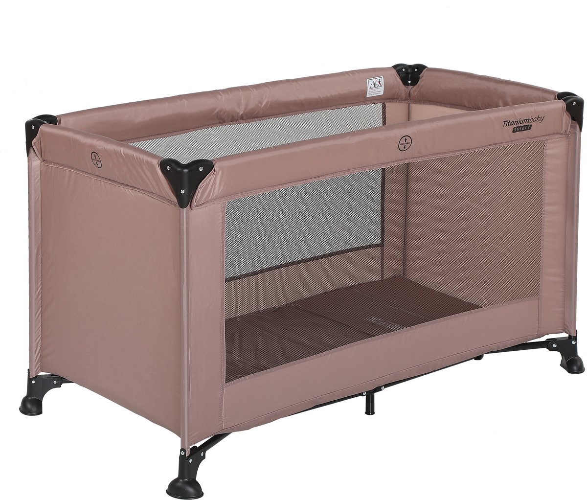 Titaniumbaby Campingbed SMART Jordan met verhoger 60x120 Taupe inclusief draagtas thumbnail 5