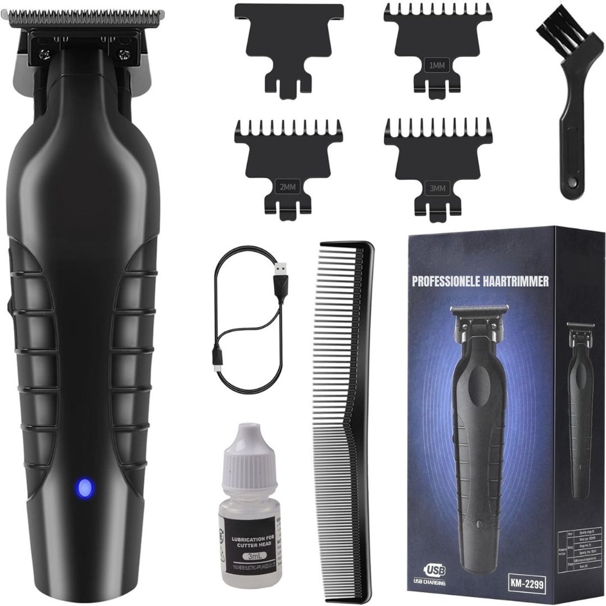 SCH® Trimmer Baard - Trimmer - Zwart - 5cm x 3cm x 15cm