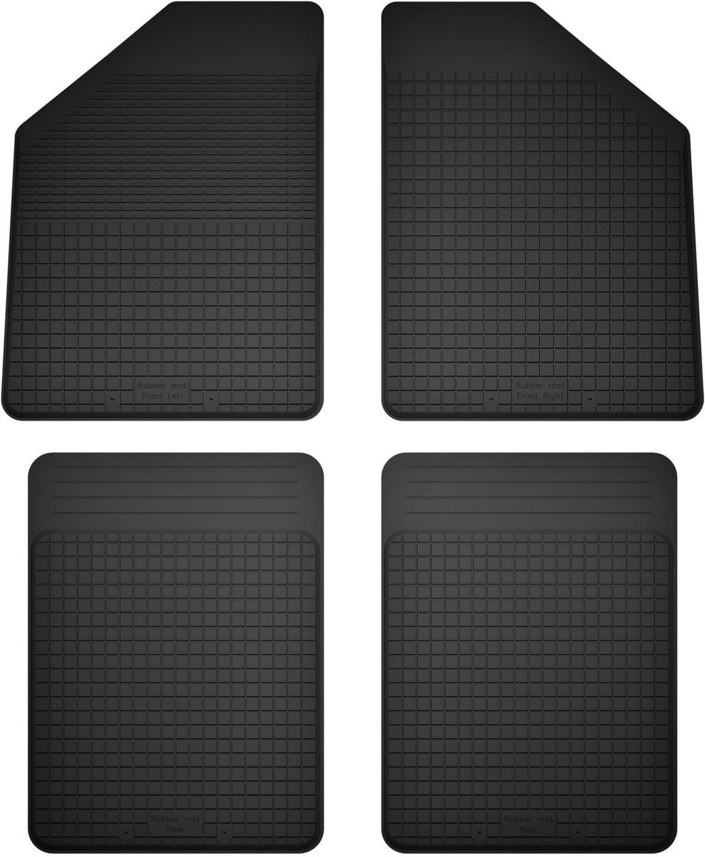 Wielganizator BasicProtect Serie - Universele Auto Matten - 4 Stuks - Antislip - Weerbestendig