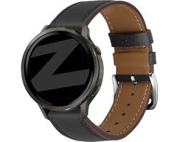 Bandz Leren 'Deluxe' bandje geschikt voor Garmin Vivoactive 4 / Garmin Venu 4 - 45mm / Garmin Venu 3 / Garmin Venu 2 / Garmin Forerunner 570 - 47mm / Garmin Forerunner 265 / Garmin Forerunner 260 - Zwart