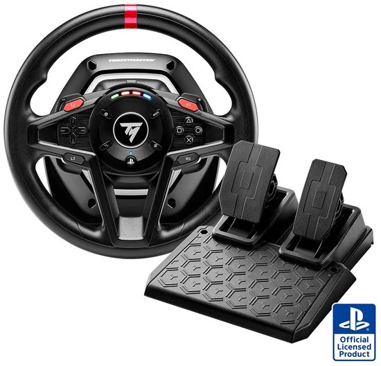 Thrustmaster T128-P - Racestuur en Pedalen - Force Feedback & Magnetische Flippers - Voor PS5/PS4/PC - Geschikt voor Forza Horizon 6 (PC)