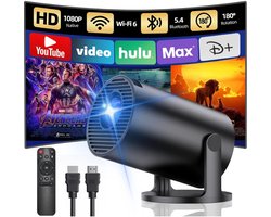 Quvo® Draagbare beamer - Beamer - Projector - Mini Beamer - Zwart - 22cm x 17cm x 9cm