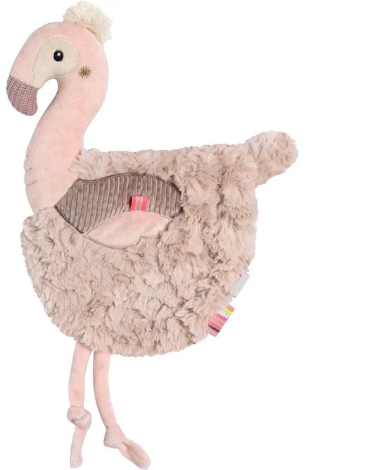 Fehn knuffeldoek flamingo roze baby speelgoed 33 cm. van Merkloos — afbeelding 4