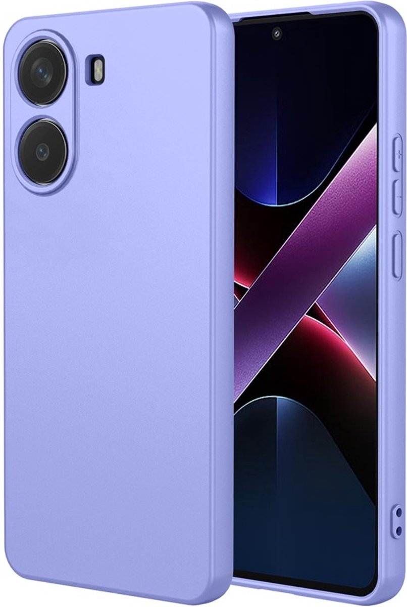 Hoesje geschikt voor Xiaomi Poco X7 Pro - Phonesta Soft Silk Silicone Back Cover - Paars