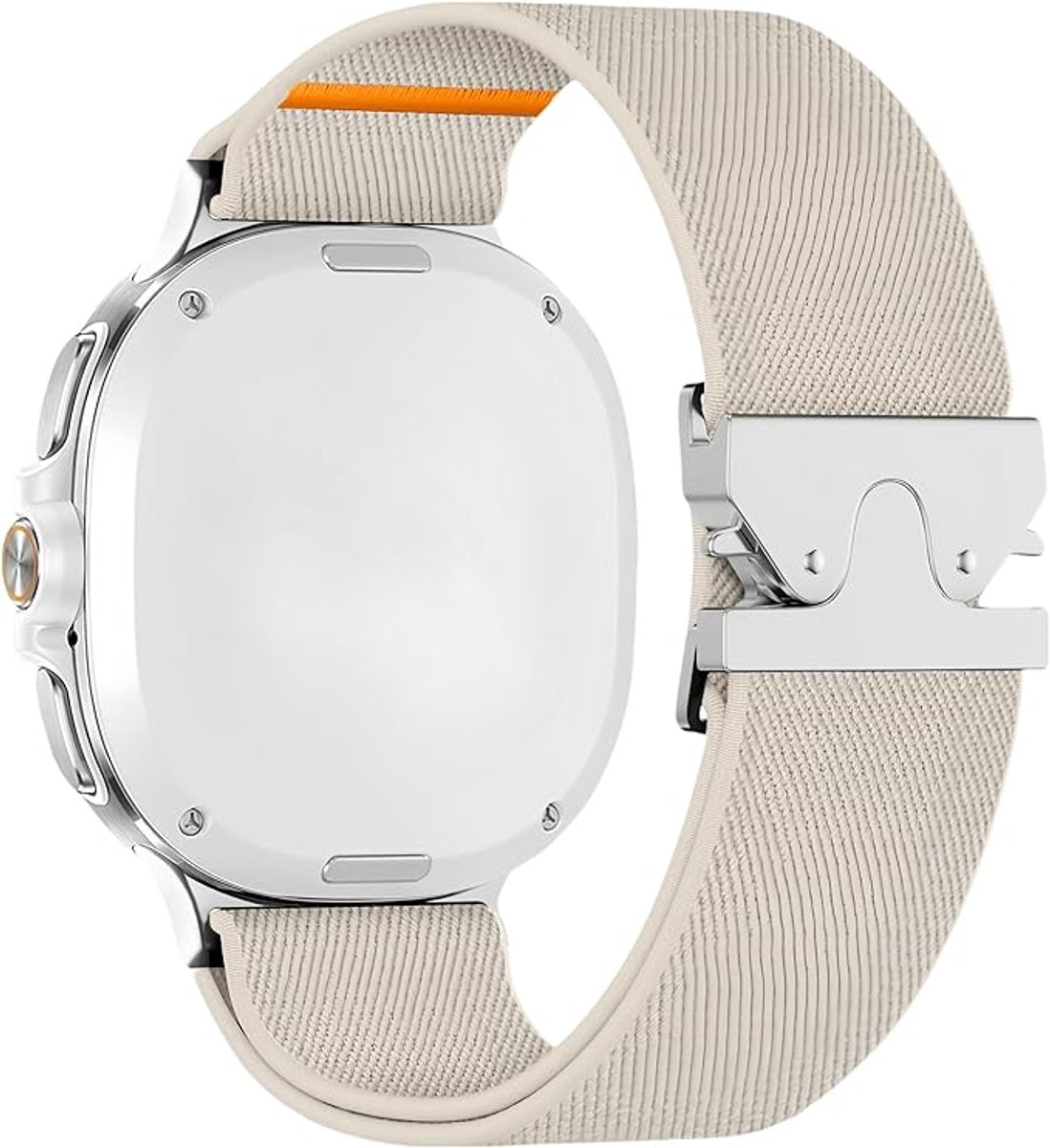 Zandarix Geschikt voor Samsung Galaxy Watch 8 - 40/44mm - Samsung Galaxy Watch Classic 46mm - Rekbaar nylonband met militaire parachutesluiting - Sportband voor heren & dames - Sterrenlicht