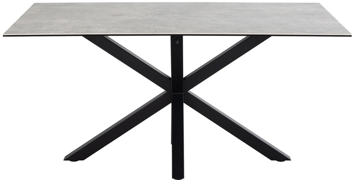 Eettafel Rechthoek 160cm - Grijs Keramiek - 6-8 Personen - Axel - Giga Living