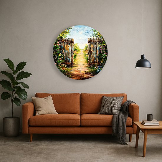 Wand Rund Pad wandpaneel - Ronde wandprint - Wandobject rond - 60x60 cm | bol