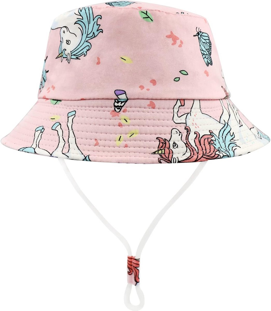 Zonnehoed Baby en Kind - Vissershoed UPF50+ met Kinriem voor Jongen & Meisje - Zomer & Strand